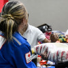 Foto de recepción de ayudas en uno de los puntos de donación en Bogotá.