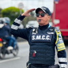 Foto de un agente de tránsito en una de las vías de Cundinamarca.