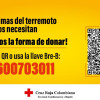 Imagen del QR de la cuenta bancaria de la Cruz Roja para donaciones para damnificados por terremoto en Colombia.