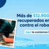 Imagen gráfica con el texto: Más de $12.900 millones recuperados en la lucha contra el robo de agua