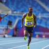 Ronal Longa compite en prueba de velocidad sobre pista azul durante los Juegos Centroamericanos y del Caribe 2026.