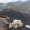 Producción de carbón a cielo abierto