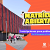 Foto que muestra un colegio y el texto: Matrículas abiertas 2027 