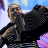 Imagen de un hombre tocando acordeón en Festival Vallenato al Parque.
