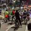 Foto de la Ciclovía Nocturna en Bogotá