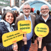 Imagen de Santiago Trujullo, secretario de Cultura de Bogotá y dos perspnas más.