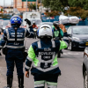 Foto de agentes de tránsito en una vía de Bogotá 