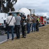 Personas en Bogotá presencian siniestro vial registrado en el corredor de la Calle 80, sentido oriente-occidente.