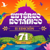 Ilustración del Segundo Festival Estéreo Botánico con fauna, flora e invernaderos del Jardín Botánico.