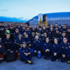 Equipo de los Bomberos de Bogotá que llegó de Cali