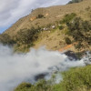 Humo del inicio de un incendio forestal en Cundinamarca 