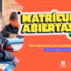 Imagen gráfica con el texto: matrículas abiertas 2027 