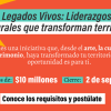 Imagen de color naranja con la información de las dos convocatorias.