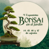 Pieza gráfica promocional de la V Exposición Bonsai en el Jardín.