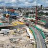 Foto que muestra un puente en obra 
