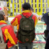 Foto de funcionarios del distrito en operativo de seguridad
