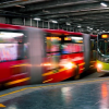 Foto de un bus de TransMilenio en Bogotá.