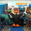 Foto que muestra los personajes de renacua; una rana, un condor, un oso 