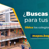 Imagen de un colegio con texto ¿Buscas cupo para tus hijos? Ubica los colegios oficiales en mapas.bogota.gov.co