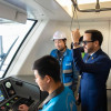Foto de la visita del alcalde Galán y el presidente Abelardo De La Espriella a obra de la Línea 1 del Metro de Bogotá.