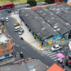 Foto aérea de la Plaza Distrital de Mercado San Carlos, al sur de Bogotá.