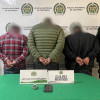 Foto de los tres capturados por la Policía en la localidad de Fontibón.