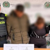 Foto de los dos capturados en Soacha por la muerte guarda de seguridad de TransMilenio, Cristian Garzón.
