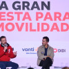 Foto del alcalde Carlos Fernando Galán durante la exposición de proyectos de infraestructura en Bogotá en el Foro Movilidad y Transporte: Futuro Estratégico.