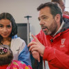Foto del alcalde Carlos Fernando Galán, durante la habilitación del nuevo SER Diana Turbay.