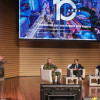 Foto del alcalde Carlos Fernando Galán durante el evento de 10 años de la Secretaría Distrital de Seguridad en Bogotá.