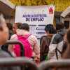 Foto de una feria de empleo en Bogotá.