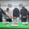 Tres presuntos 'apartamenteros' capturados por la Policía.