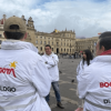 Gestores y gestoras de Diálogo Social reunidos en la Plaza de Bolívar.