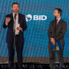 El alcalde Mayor Carlos Fernando Galán y Ramiro López Ghio, Representante del Banco Interamericano de Desarrollo en Colombia.