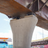 Foto de la estructura de un puente en Bogotá.