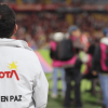 Gestor de Goles en Paz durante partido de Santa Fe en El Campín.
