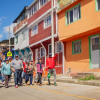 Foto de funcionarios del distrito en un recorrido por la localidad de San Cristóbal 