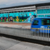 Foto de un bus en una vía de Bogotá 
