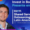 En la foto Sebastián Giraldo de Invest in Bogotá, representante de la ciudad en Shared Services & Outsourcing Week Latin America 
