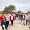 Foto de funcionarios de la localidad de Kennedy en ua obra 