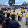 Foto de la jornada del Centro Abrazar de prevención de xenofobia en colegios de Bogotá.