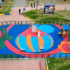 Foto de un parque local tras obras de renovación en Bogotá.