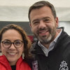 Alcalde Mayor de Bogotá Carlos Fernando Galán junto a la nueva secretaria Distrital de Integración Social, Juliana Sánchez