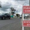 Foto de un puestro de control de movilidad en una vía de Bogotá.