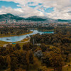 Foto aérea del parque Simón Bolívar de Bogotá.