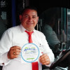 Conductor de la Terminal de Transporte de Bogotá participando del programa de prevención contra la trata de personas y explotación comercial infantil.