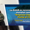 Imagen gráfica con el texto: la EAAB es reconocida a nivel mundial Empresa Inteligente frente al Clima