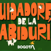 Logo del programa Cuidadores de la Sabiduría Bogotá+, con texto en colores naranja, blanco y verde sobre fondo verde.