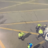 Imagen de cámara de videovigilancia que muestra a los presuntos ladrones siendo capturados por la Policía.
