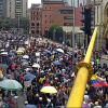 Foto de manifestaciones en Bogotá 